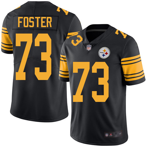 Men Pittsburgh Steelers Football #73 Limited Black Ramon Foster Rush Vapor Untouchable Nike NFL Jersey->youth nfl jersey->Youth Jersey
